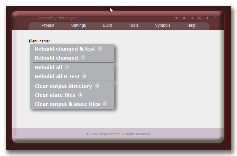 screenshot of Project Manager